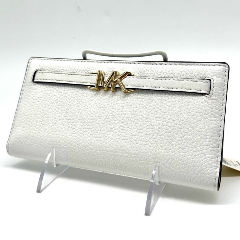 Michael Kors Reed Large Snap Bifold Wallet Optic White
